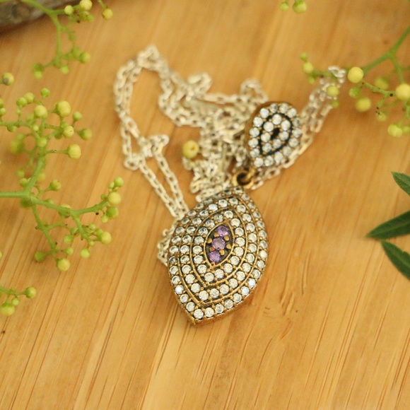 925 Sterling Silver Topaz Stones pendant - Picture 5 of 5